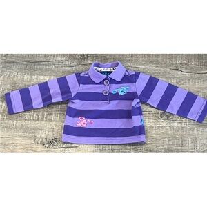 Blue clues 2t boy girl Purple Striped Kids long sleeve  Polo Shirt vintage